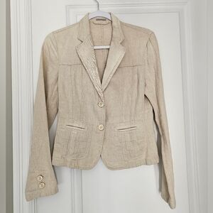 PRADA linen blend blazer jacket
